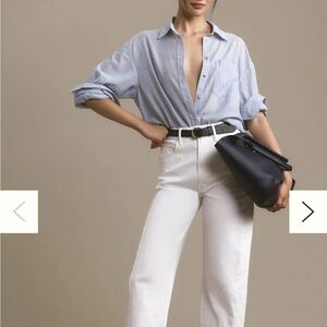 MOTHER THE HALF PIPE HIGH-RISE BARREL JEANS in Totally Innocent